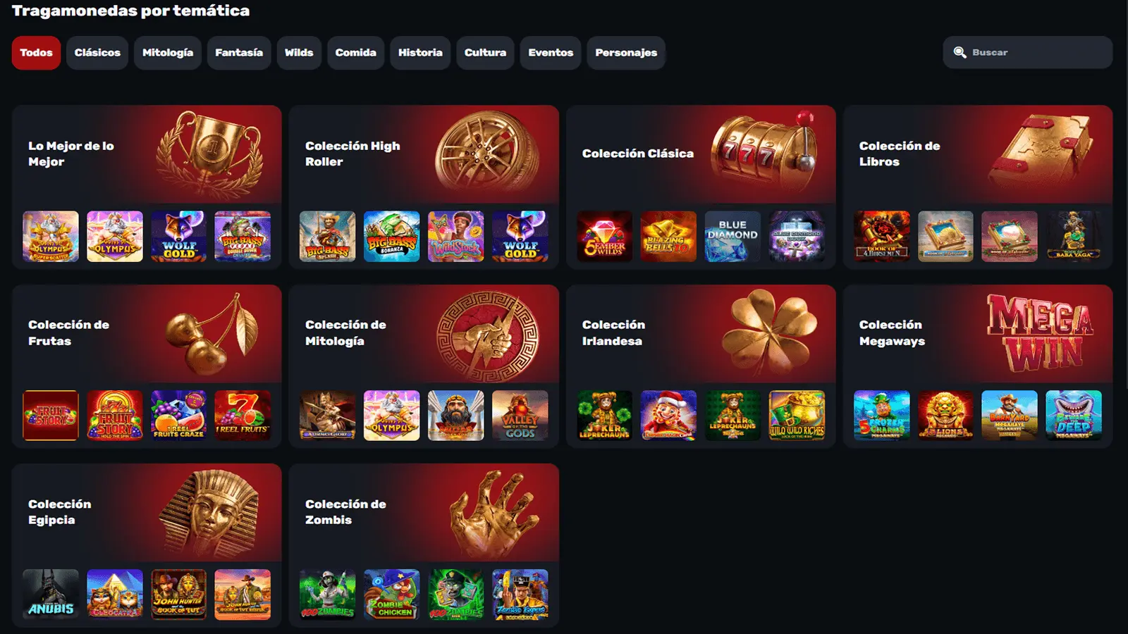 Selección de juegos de casino RedRacer en México